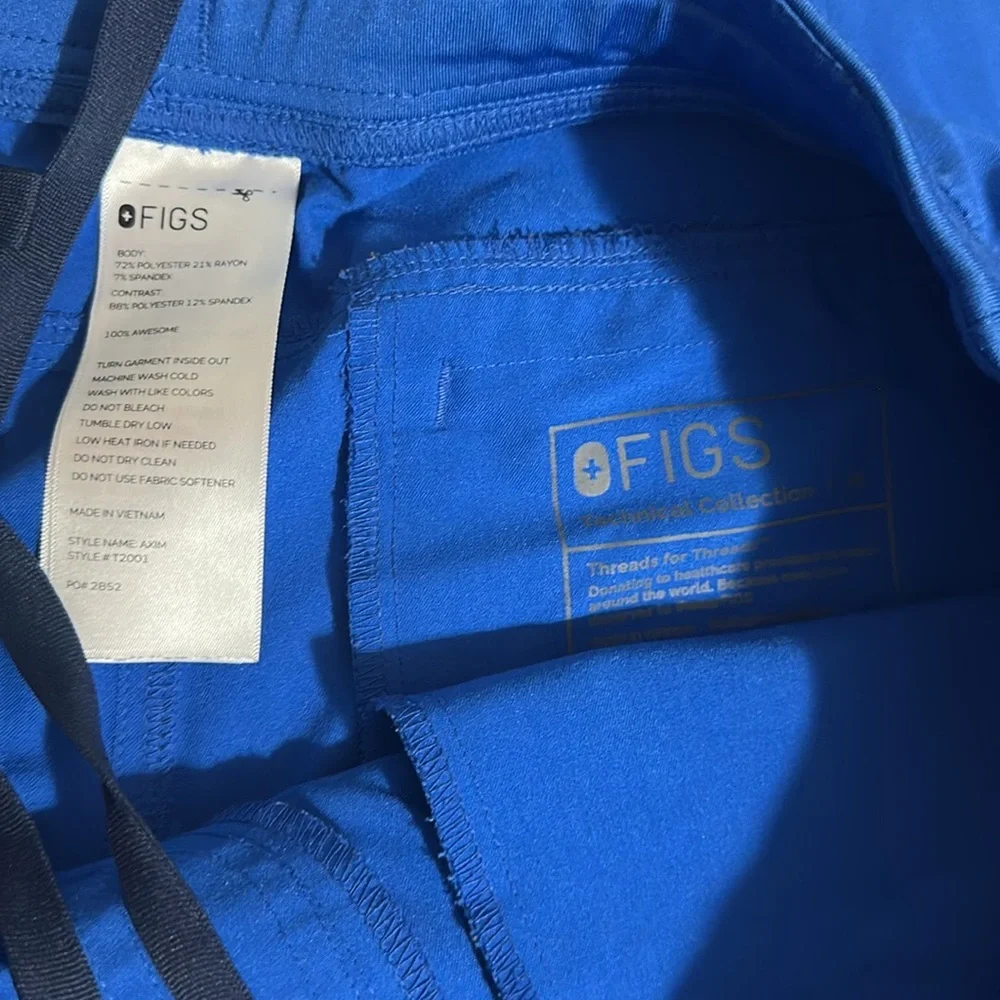 Figs men scrub pants size medium royal blue